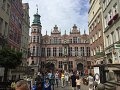Pohled na Gdaňsk; slavnou stavbu