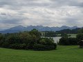 Pohled na Lechsee, v pozadí Alpy